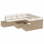 Conjunto de sofá de jardín 9 pcs Beige ratán sintético en Sofás de exterior | Comprar online en Foru.es