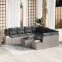 Conjunto de sofá de jardín 9 pcs Gris Claro ratán sintético en Sofás de exterior | Comprar online en Foru.es