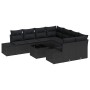 Conjunto de sofá de jardín 9 pcs Negro ratán sintético en Sofás de exterior | Comprar online en Foru.es