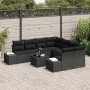 Conjunto de sofá de jardín 9 pcs Negro ratán sintético en Sofás de exterior | Comprar online en Foru.es