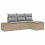 Conjunto de sofá de jardín 4 pcs Beige Poliratán en Sofás de exterior | Comprar online en Foru.es