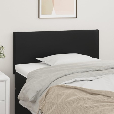 Cabecero de cuero sintético negro 100x5x78/88 cm de vidaXL, Cabeceros y pies de cama - Ref: Foro24-345772, Precio: 27,38 €, D...