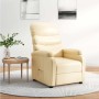 Sillón reclinable de cuero sintético crema en Sillones | Comprar online en Foru.es