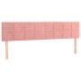 Cabeceros 2 unidades de terciopelo rosa 100x5x78/88 cm de vidaXL, Cabeceros y pies de cama - Ref: Foro24-346101, Precio: 74,7...