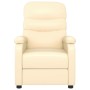 Sillón reclinable de cuero sintético crema en Sillones | Comprar online en Foru.es