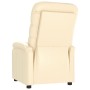 Sillón reclinable de cuero sintético crema en Sillones | Comprar online en Foru.es