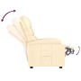 Sillón reclinable de cuero sintético crema en Sillones | Comprar online en Foru.es