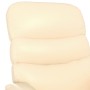 Sillón reclinable de cuero sintético crema en Sillones | Comprar online en Foru.es