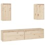 Muebles para TV 4 piezas madera maciza de pino de vidaXL, Muebles TV - Ref: Foro24-3100169, Precio: 206,75 €, Descuento: %