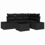 Conjunto de sofá de jardín 5 pcs Negro ratán sintético en Sofás de exterior | Comprar online en Foru.es