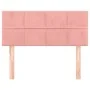 Cabecero de terciopelo rosa 100x5x78/88 cm de vidaXL, Cabeceros y pies de cama - Ref: Foro24-346045, Precio: 47,75 €, Descuen...