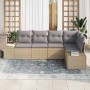 Conjunto de sofá de jardín 5 pcs Beige ratán sintético en Sofás de exterior | Comprar online en Foru.es
