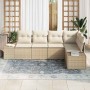 Conjunto de sofá de jardín 5 pcs Beige ratán sintético en Sofás de exterior | Comprar online en Foru.es