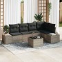 Conjunto de sofá de jardín 6 pcs Gris ratán sintético en Sofás de exterior | Comprar online en Foru.es