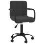 Silla de oficina giratoria de terciopelo negro en Sillas de oficina | Comprar online en Foru.es