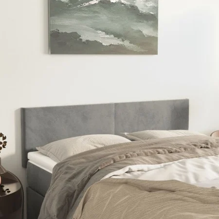 Cabeceros 2 unidades terciopelo gris claro 72x5x78/88 cm de vidaXL, Cabeceros y pies de cama - Ref: Foro24-345798, Precio: 57...