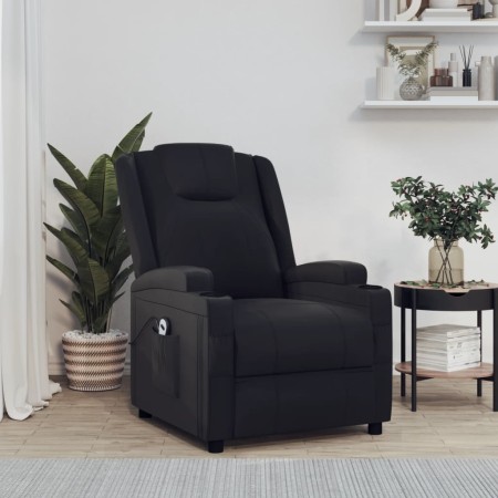 Sillón elevable cuero sintético negro en Sillones | Comprar online en Foru.es