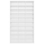 Armario CDs madera contrachapada blanco brillo 102x16x177,5 cm de vidaXL, Almacenamiento para CD y DVD - Ref: Foro24-801784, ...