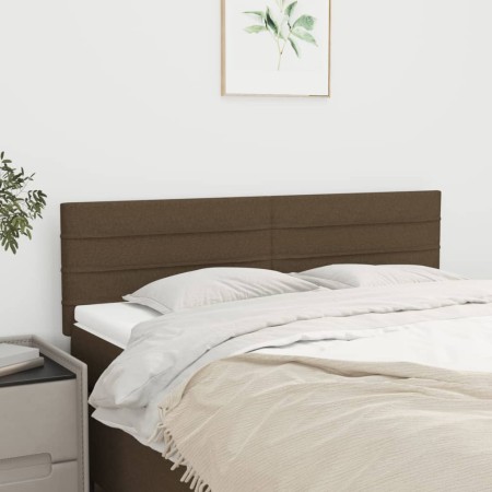 Cabeceros 2 unidades tela marrón oscuro 72x5x78/88 cm de vidaXL, Cabeceros y pies de cama - Ref: Foro24-346147, Precio: 63,55...
