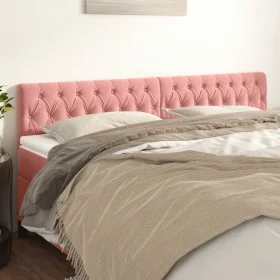 Headboards 2 units of pink velvet 100x7x78/88 cm by vidaXL, Headboards and footboards - Ref: Foro24-346395, Price: 93,39 €, D...