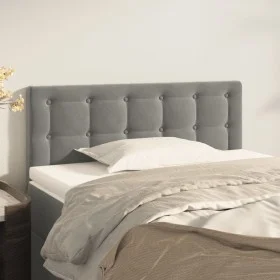 Light gray velvet headboard 90x5x78/88 cm by vidaXL, Headboards and footboards - Ref: Foro24-346430, Price: 40,80 €, Discount: %