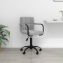 Silla de oficina giratoria de terciopelo gris claro en Sillas de oficina | Comprar online en Foru.es