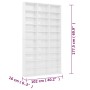 Armario CDs madera contrachapada blanco brillo 102x16x177,5 cm de vidaXL, Almacenamiento para CD y DVD - Ref: Foro24-801784, ...