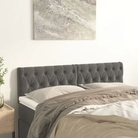 Cabeceros 2 unidades de terciopelo gris oscuro 80x7x78/88 cm de vidaXL, Cabeceros y pies de cama - Ref: Foro24-346363, Precio...