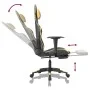 Gaming chair with massage and footrest black gold synthetic leather by vidaXL, Gaming chairs - Ref: Foro24-345459, Price: 133...