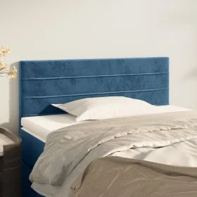 Dark blue velvet headboard 80x5x78/88 cm by vidaXL, Headboards and footboards - Ref: Foro24-346114, Price: 31,27 €, Discount: %