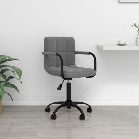 Silla de oficina giratoria de terciopelo gris oscuro en Sillas de oficina | Comprar online en Foru.es