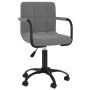 Silla de oficina giratoria de terciopelo gris oscuro en Sillas de oficina | Comprar online en Foru.es