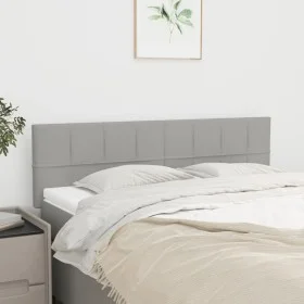 Headboards 2 units light gray fabric 72x5x78/88 cm by vidaXL, Headboards and footboards - Ref: Foro24-346046, Price: 61,40 €,...
