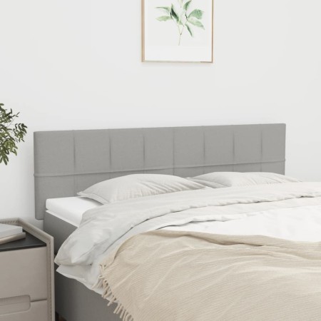 Cabeceros 2 unidades tela gris claro 72x5x78/88 cm de vidaXL, Cabeceros y pies de cama - Ref: Foro24-346046, Precio: 64,18 €,...