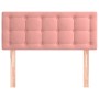 Cabecero de terciopelo rosa 100x5x78/88 cm de vidaXL, Cabeceros y pies de cama - Ref: Foro24-346455, Precio: 49,22 €, Descuen...