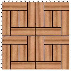 Baldosas de porche de WPC 30x30 cm 2 m² color teca 22 unidades de vidaXL, Suelos y moquetas - Ref: Foro24-277804, Precio: 102...