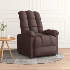 Sillón reclinable de tela marrón oscuro en Sillones | Comprar online en Foru.es