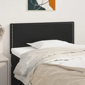 Black synthetic leather headboard 90x5x78/88 cm by vidaXL, Headboards and footboards - Ref: Foro24-345892, Price: 26,27 €, Di...