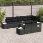 Conjunto de sofá de jardín 9 pcs Negro ratán sintético en Sofás de exterior | Comprar online en Foru.es