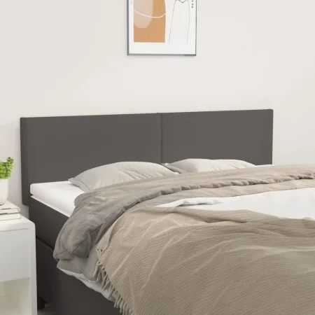 Cabeceros 2 unidades cuero sintético gris 72x5x78/88 cm de vidaXL, Cabeceros y pies de cama - Ref: Foro24-345796, Precio: 50,...