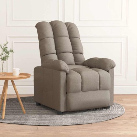 Sillón reclinable de tela gris taupe en Sillones | Comprar online en Foru.es
