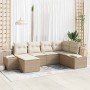 Conjunto de sofá de jardín 6 pcs Beige y Crema ratán sintético en Sofás de exterior | Comprar online en Foru.es