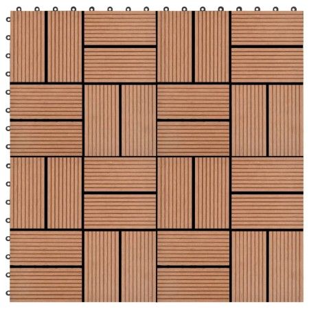 Baldosas de porche WPC 30x30 cm 2 m² marrón 22 unidades de vidaXL, Suelos y moquetas - Ref: Foro24-277806, Precio: 112,40 €, ...