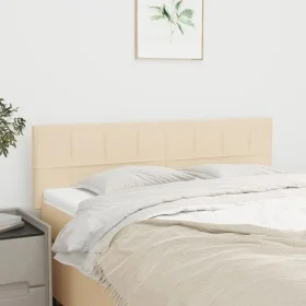 Cabeceros 2 unidades tela color crema 72x5x78/88 cm de vidaXL, Cabeceros y pies de cama - Ref: Foro24-346051, Precio: 50,38 €...