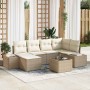 Conjunto de sofá de jardín 7 pcs Beige y Crema ratán sintético en Sofás de exterior | Comprar online en Foru.es