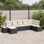 Conjunto de sofá de jardín 7 pcs Negro ratán sintético en Sofás de exterior | Comprar online en Foru.es