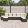 Conjunto de sofá de jardín 7 pcs Negro ratán sintético en Sofás de exterior | Comprar online en Foru.es