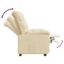Sillón reclinable de tela crema en Sillones | Comprar online en Foru.es