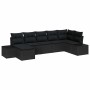 Conjunto de sofá de jardín 7 pcs Negro ratán sintético en Sofás de exterior | Comprar online en Foru.es