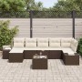 Conjunto de sofá de jardín 8 pcs Marrón ratán sintético en Sofás de exterior | Comprar online en Foru.es